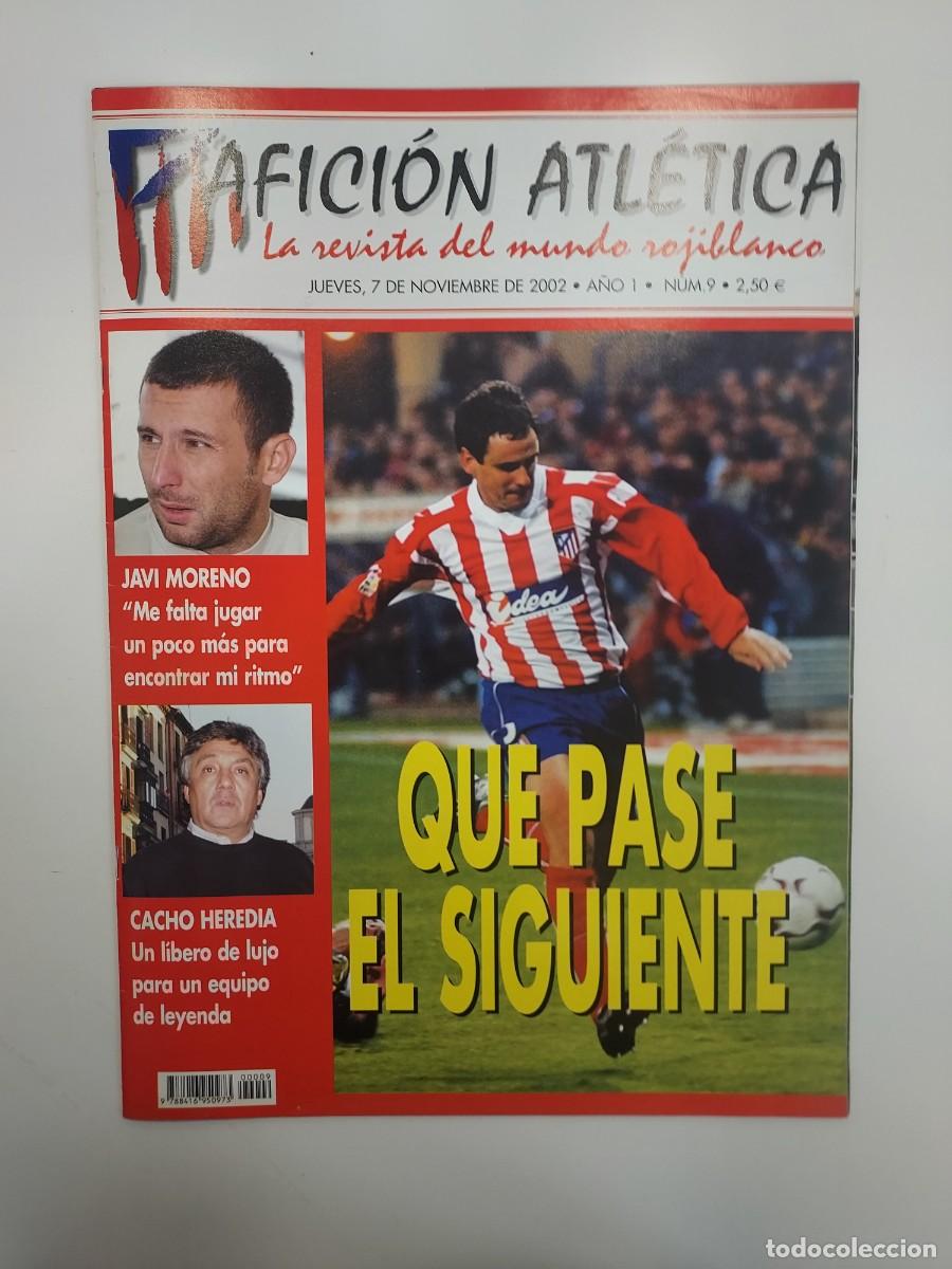 Coleccionismo deportivo: ATLETICO DE MADRID. REVISTA AFICION ATLETICA N&ordm; 9. 2002. POSTER FINAL COPA. HEREDIA, ABRAHAM GARCIA