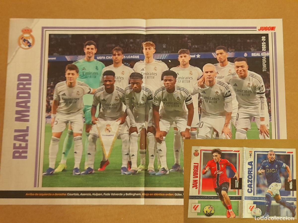 Sammelleidenschaft Sport: POSTER CENTRAL REVISTA ALINEACION EQUIPO REAL MADRID 2025-26 - CAZORLA OVIEDO - JAN VIRGILI MALLORCA