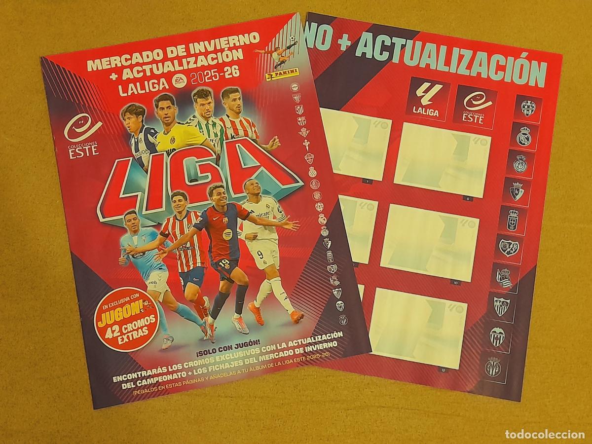 Sammelleidenschaft Sport: HOJAS VAC&Iacute;AS PARA CROMOS FICHAJES MERCADO INVIERNO ACTUALIZACI&Oacute;N LIGA 25-26 2025 2026 &Aacute;LBUM ESTE