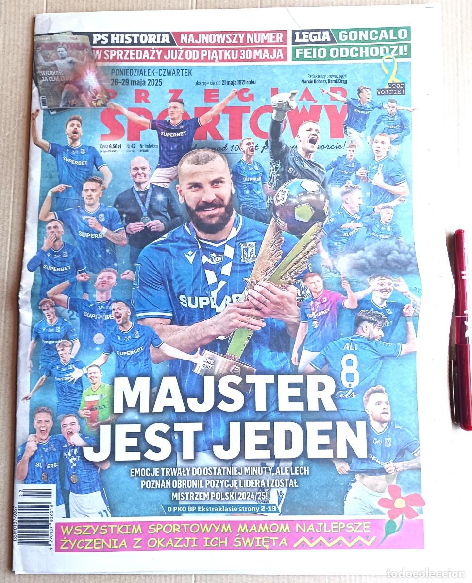 Coleccionismo deportivo: LECH POZNAN CAMPEON LIGA 2025 Y RESTO LIGAS EUROPA PRZEGALD SPORTOWY REVISTA MAGAZINE 40PGS R44