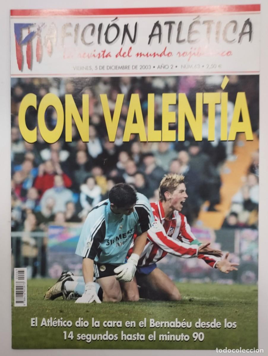 Collezionismo sportivo: ATLETICO DE MADRID. REVISTA AFICION ATLETICA N&ordm; 63. 2003. ESPECIAL PE&Ntilde;AS