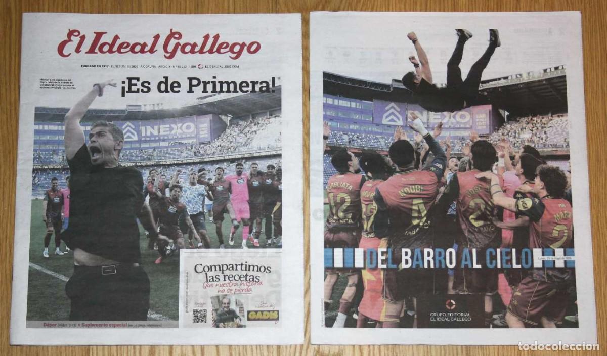 Coleccionismo deportivo: DEPORTIVO DE LA CORU&Ntilde;A ASCENSO A PRIMERA 25 Mayo 2026 Diario El Ideal Gallego Edicion Especial