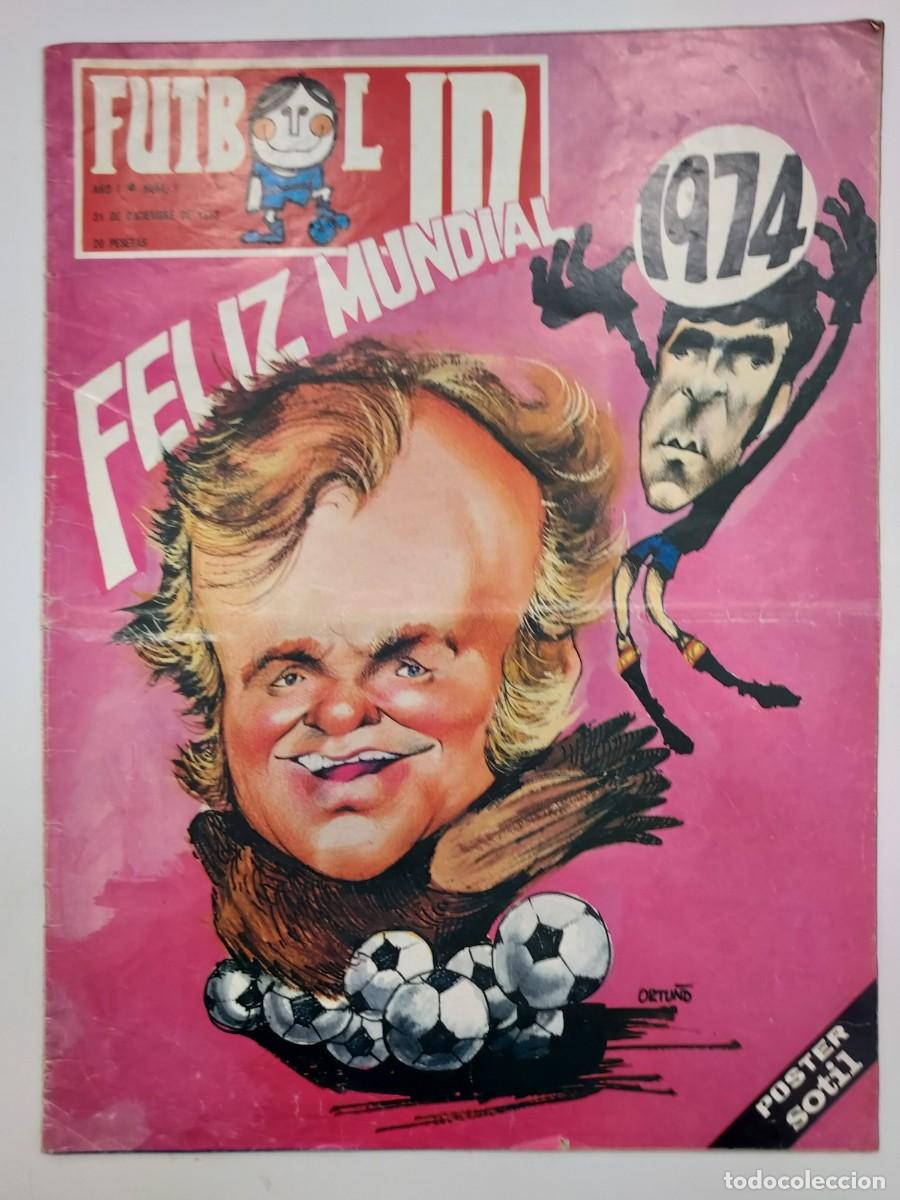 Coleccionismo deportivo: REVISTA FUTBOLIN 9 31 DICIEMBRE 1973 PORTADA FELIZ MUNDIAL 1974 KUBALA IRIBAR. No conserva el poster