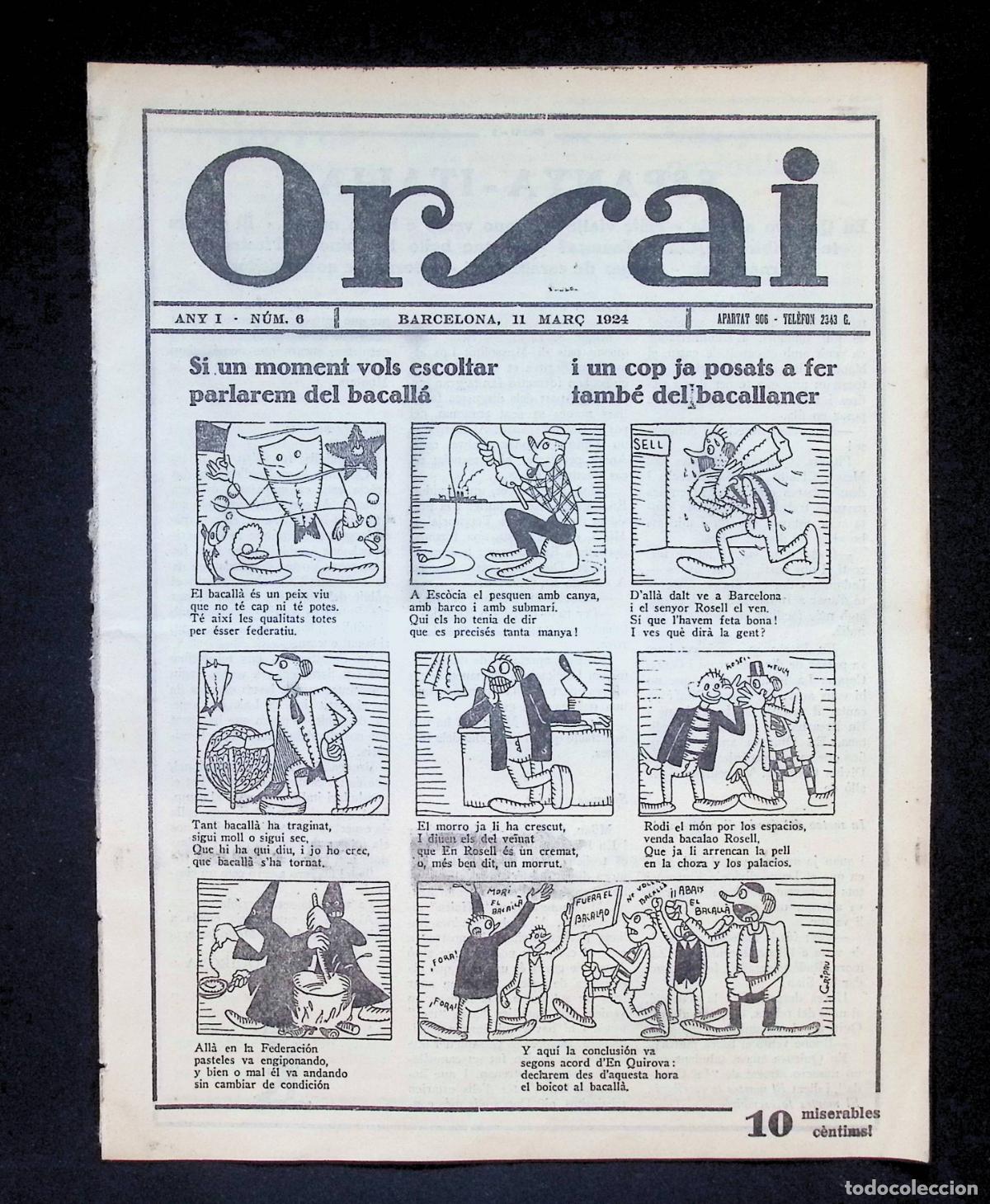 Sammelleidenschaft Sport: REVISTA DE F&Uacute;TBOL 'ORSAI'. ANY 1, N&Uacute;M. 6. BARCELONA, 11 MAR&Ccedil; 1924.