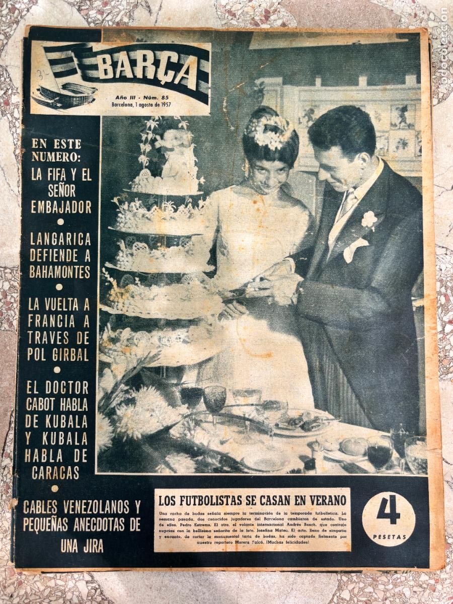 Coleccionismo deportivo: BAR&Ccedil;A N&ordm; 85 A&Ntilde;O 1957. DOCTOR CABOT. KUBALA.