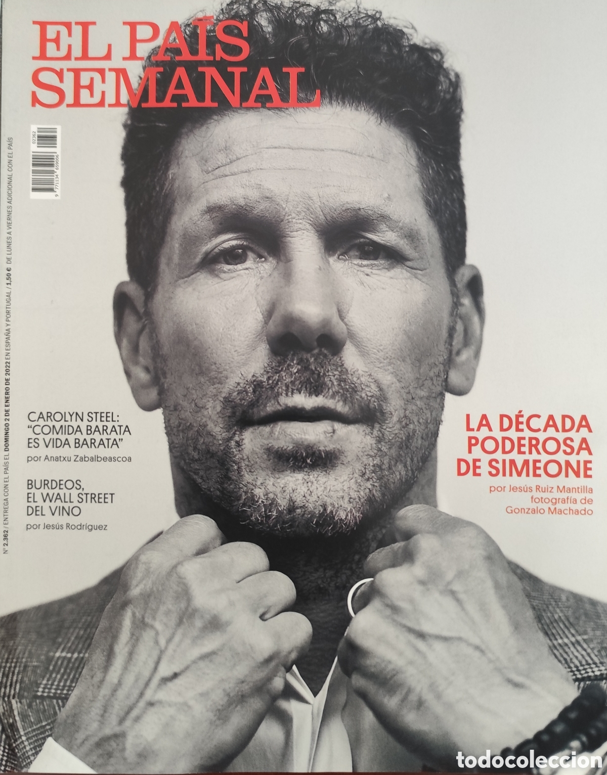 Coleccionismo deportivo: REVISTA EL PAIS SEMANAL. 02/01/22. CHOLO SIMEONE.