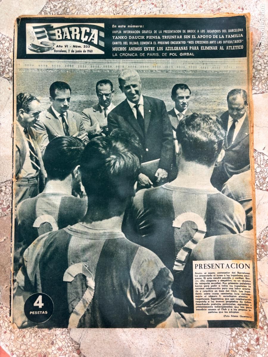 Sammelleidenschaft Sport: BAR&Ccedil;A N&ordm; 233 A&Ntilde;O 1960. BROCIC EN PORTADA. YANKO DAUCIK. POL GIRBAL.