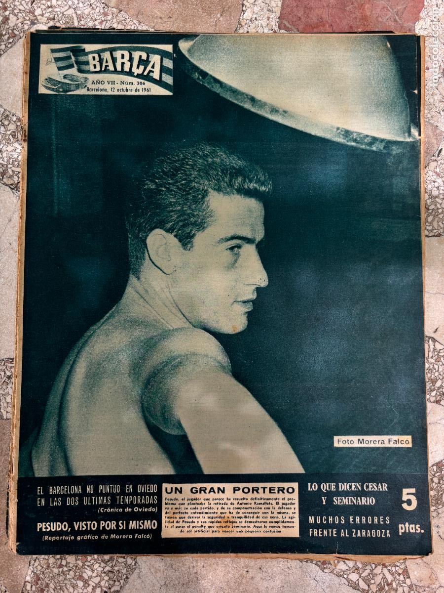 Sports collectibles: BAR&Ccedil;A N&ordm; 306 A&Ntilde;O 1961. PESUDO EN PORTADA. GROSICS Y BOZSIK.