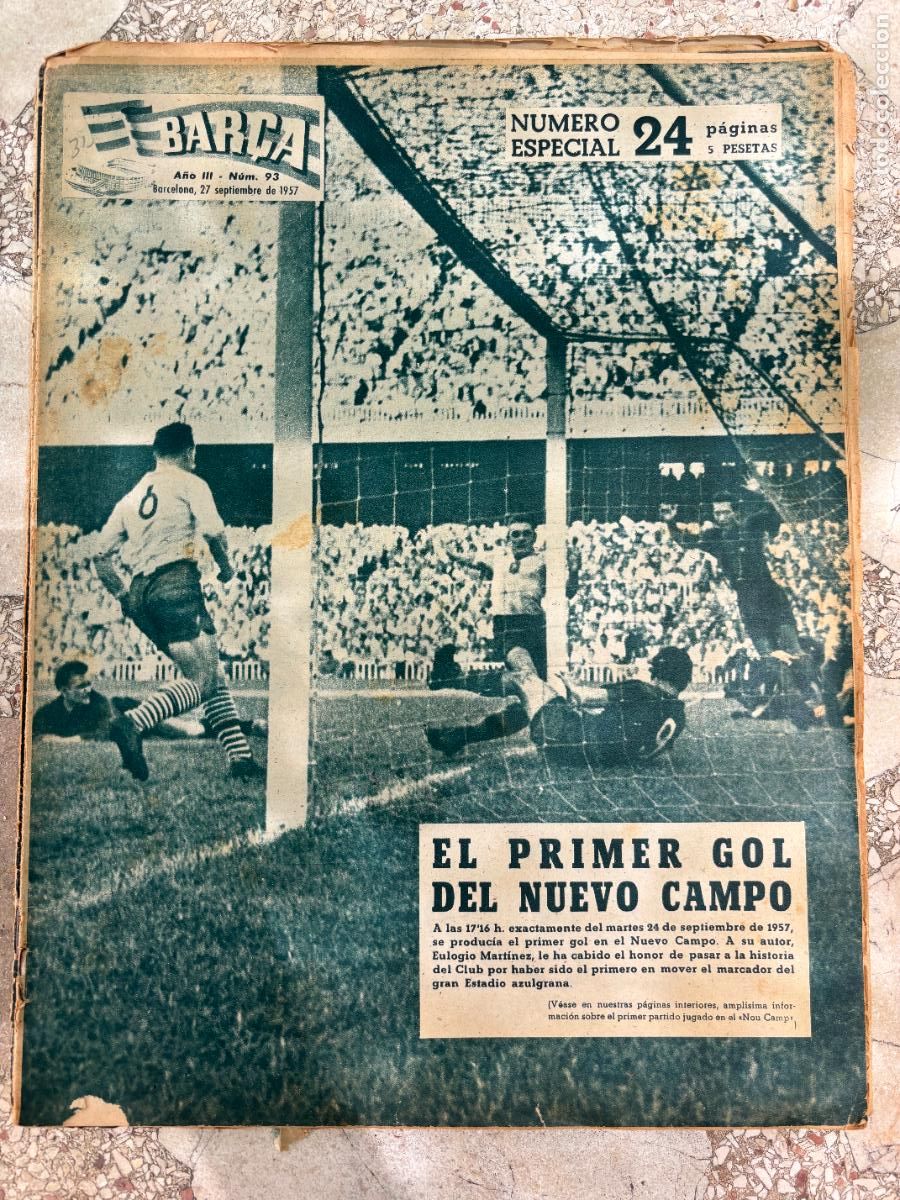 Collectionnisme sportif: BAR&Ccedil;A N&ordm; 93 A&Ntilde;O 1957. EULOGIO MARTINEZ EN PORTADA. N&Uacute;MERO ESPECIAL.
