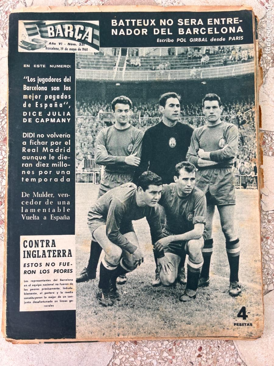 Sammelleidenschaft Sport: BAR&Ccedil;A N&ordm; 231 A&Ntilde;O 1960. BATTEUX. JULIA DE CAPMANY. DIDI. DE MULDER.