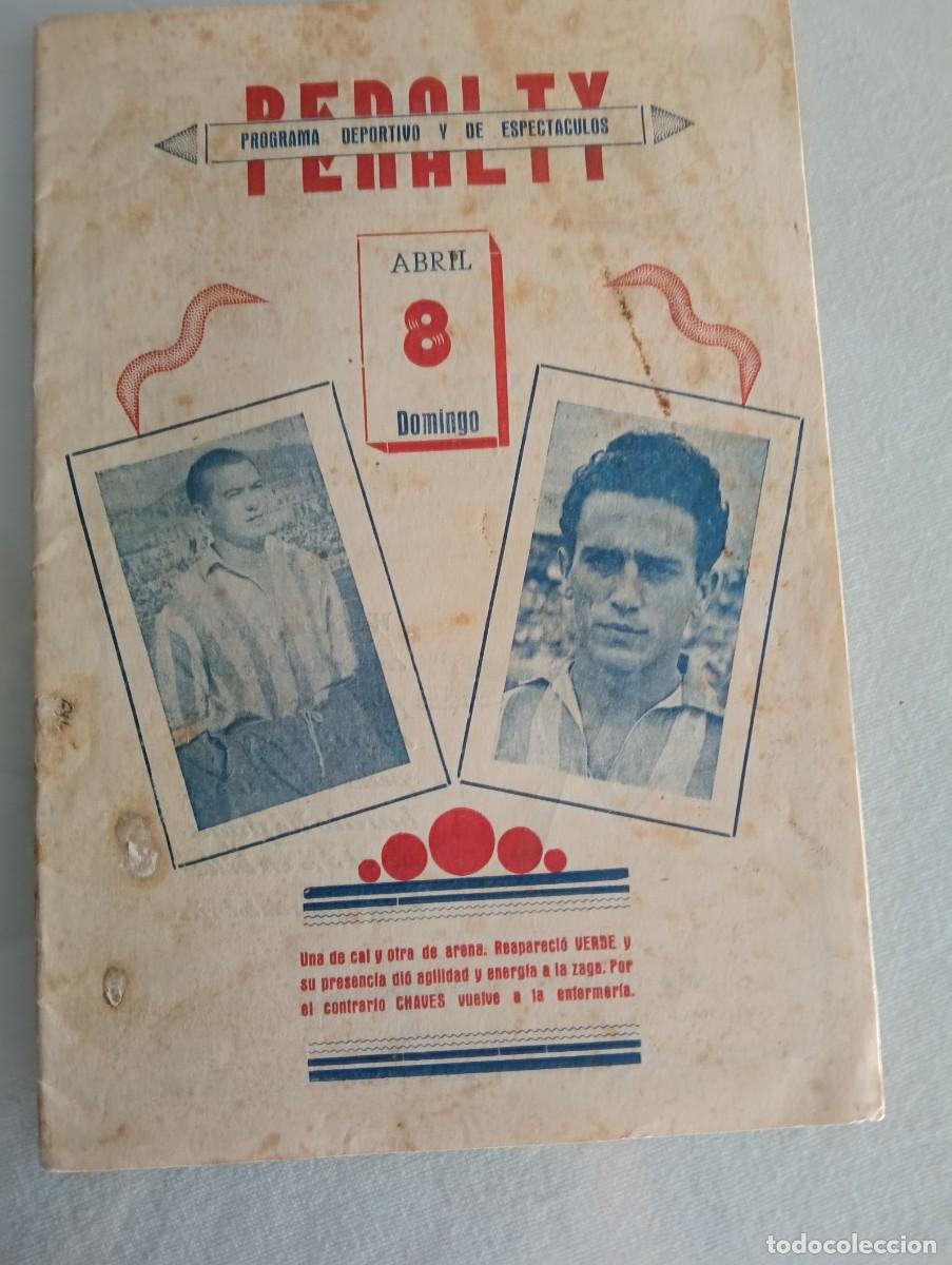 Coleccionismo deportivo: PENALTY PROGRAMA DEPORTIVO 8 ABRIL1951 GRANADA C. DE F.