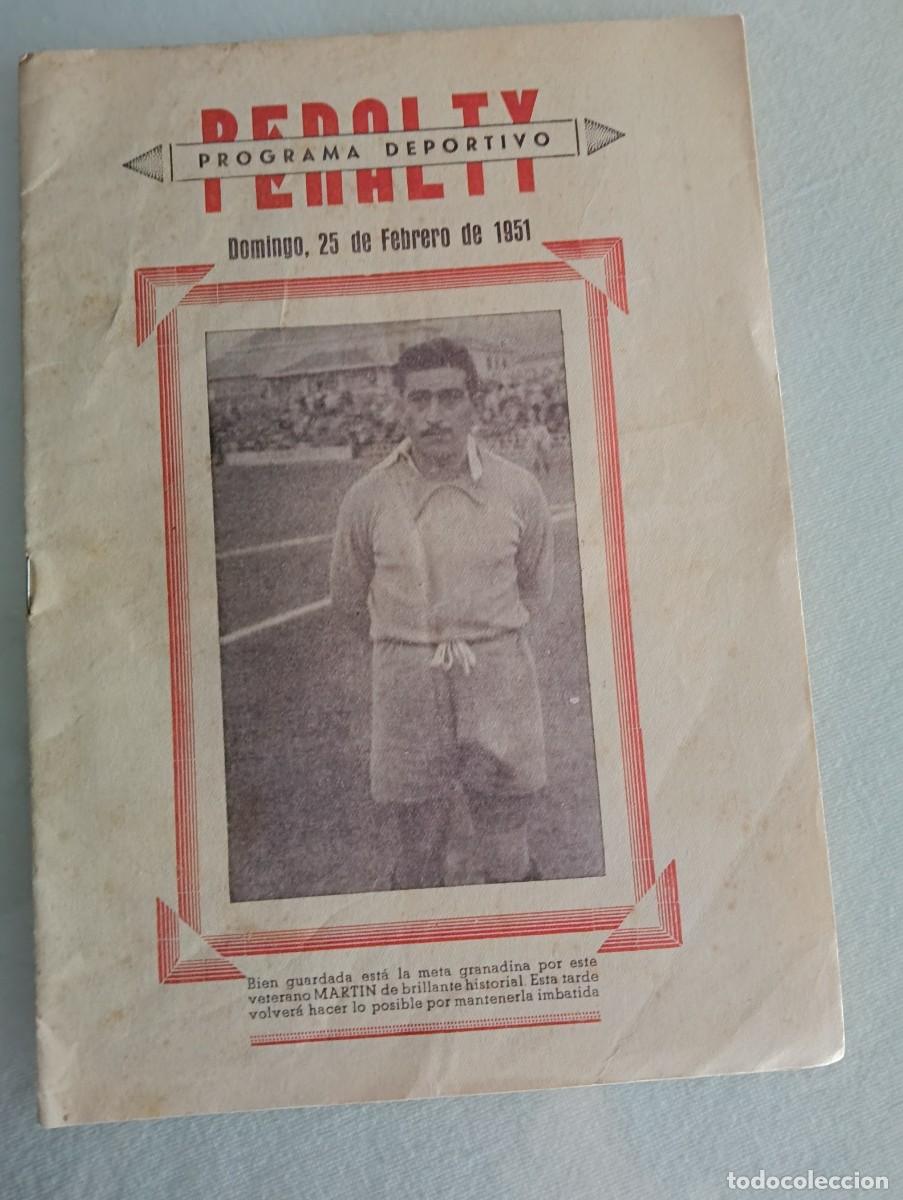 Colecionismo desportivo: PENALTY PROGRAMA DEPORTIVO 25 FEBRERO1951 GRANADA C. DE F.