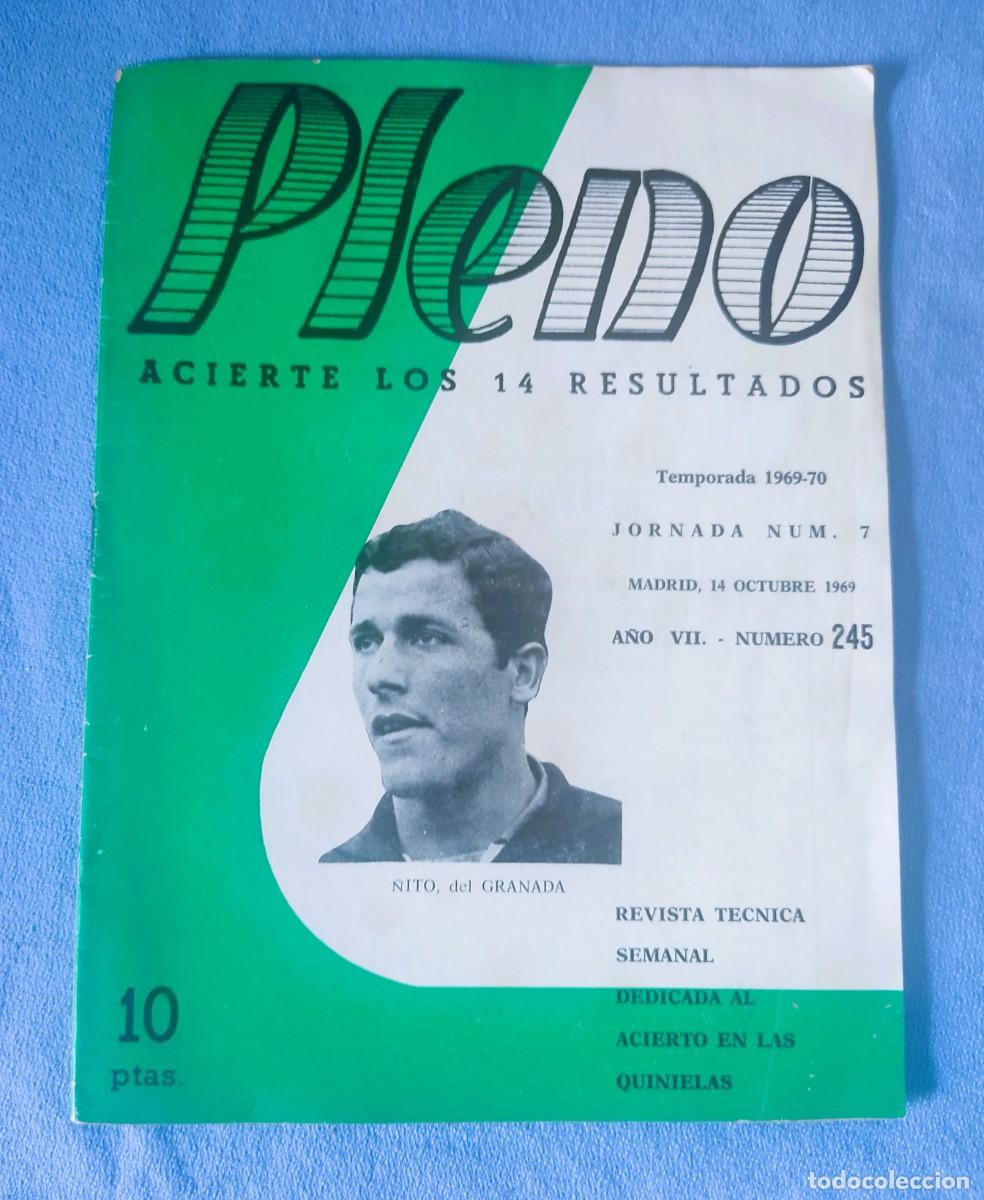 Sammelleidenschaft Sport: PLENO REVISTA TECNICA SEMANAL DEDICADA AL ACIERTO EN LAS QUINIELAS A&Ntilde;O 1969