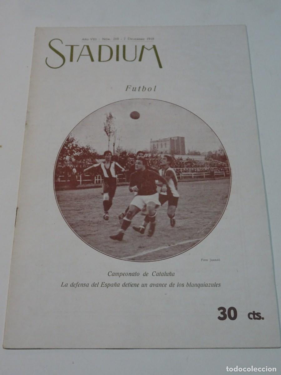 Coleccionismo deportivo: STADIUM A&Ntilde;O VIII N.288 DICIEMBRE 1918 / CAMPEONATO DE CATALU&Ntilde;A ESPA&Ntilde;OL - ESPA&Ntilde;A, CARRERA RMC