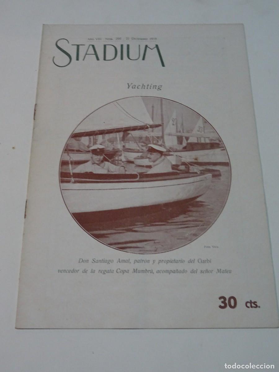 Coleccionismo deportivo: STADIUM A&Ntilde;O VIII N.290 DICIEMBRE 1918 / YACHTING SANTIAGO AMAT - REMO COPA VILARDELL
