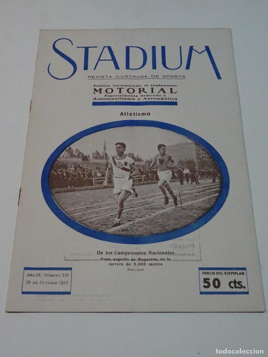 Coleccionismo deportivo: STADIUM A&Ntilde;O IX N.310 OCTUBRE 1919 - ATLETISMO MUGUERZA / CONCURSO INTERNACIONAL DE AVIACI&Oacute;N
