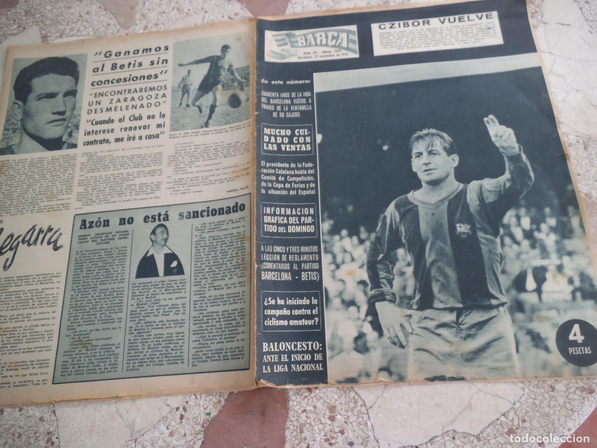 Coleccionismo deportivo: bar&ccedil;a n&ordm; 154, czibor vuelve portada, 40 a&ntilde;os de la vida del barcelona vistos a traves de la ventanil