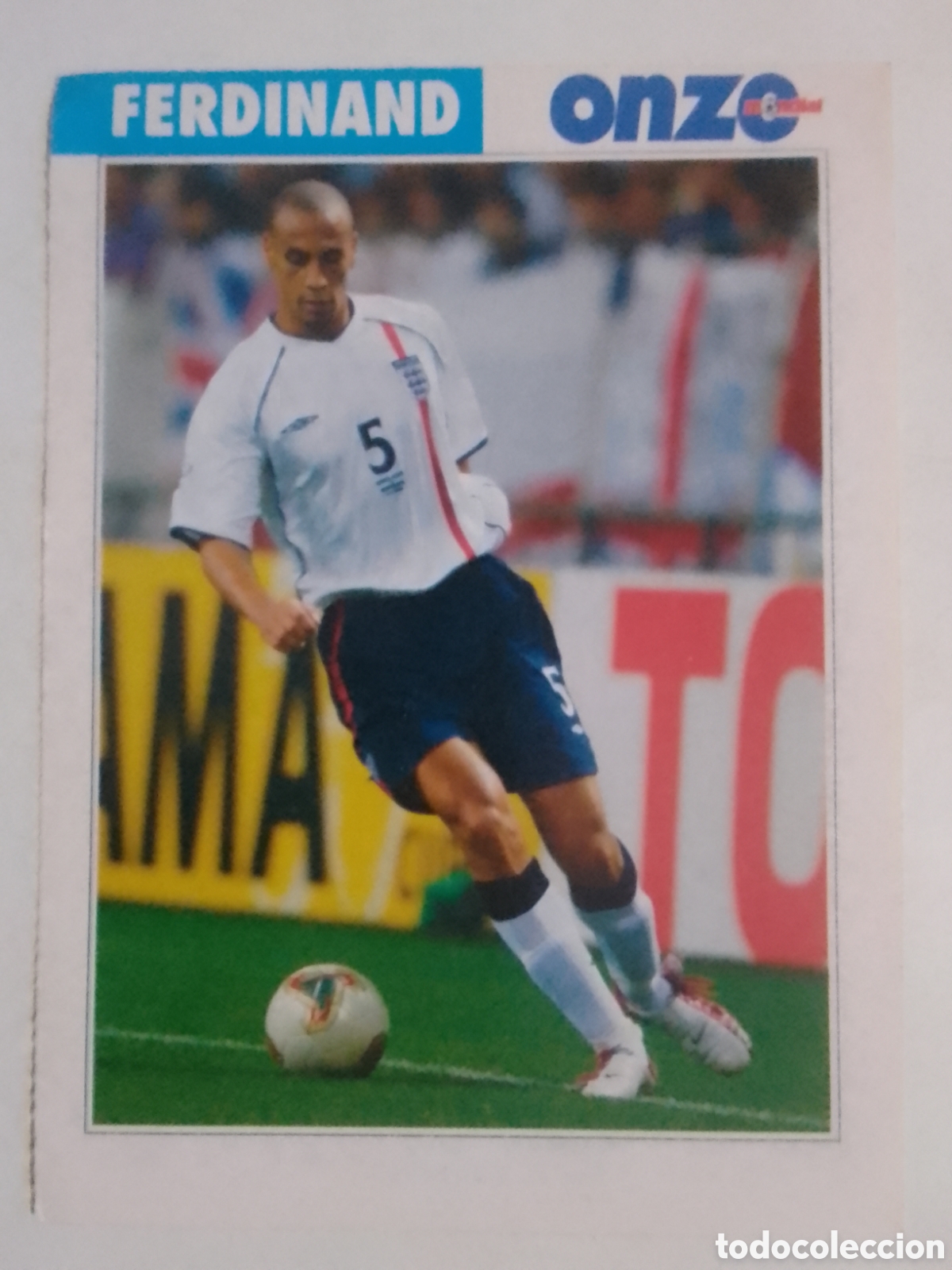 Coleccionismo deportivo: Ficha onze mondial Ferdinand &bull; Inglaterra.