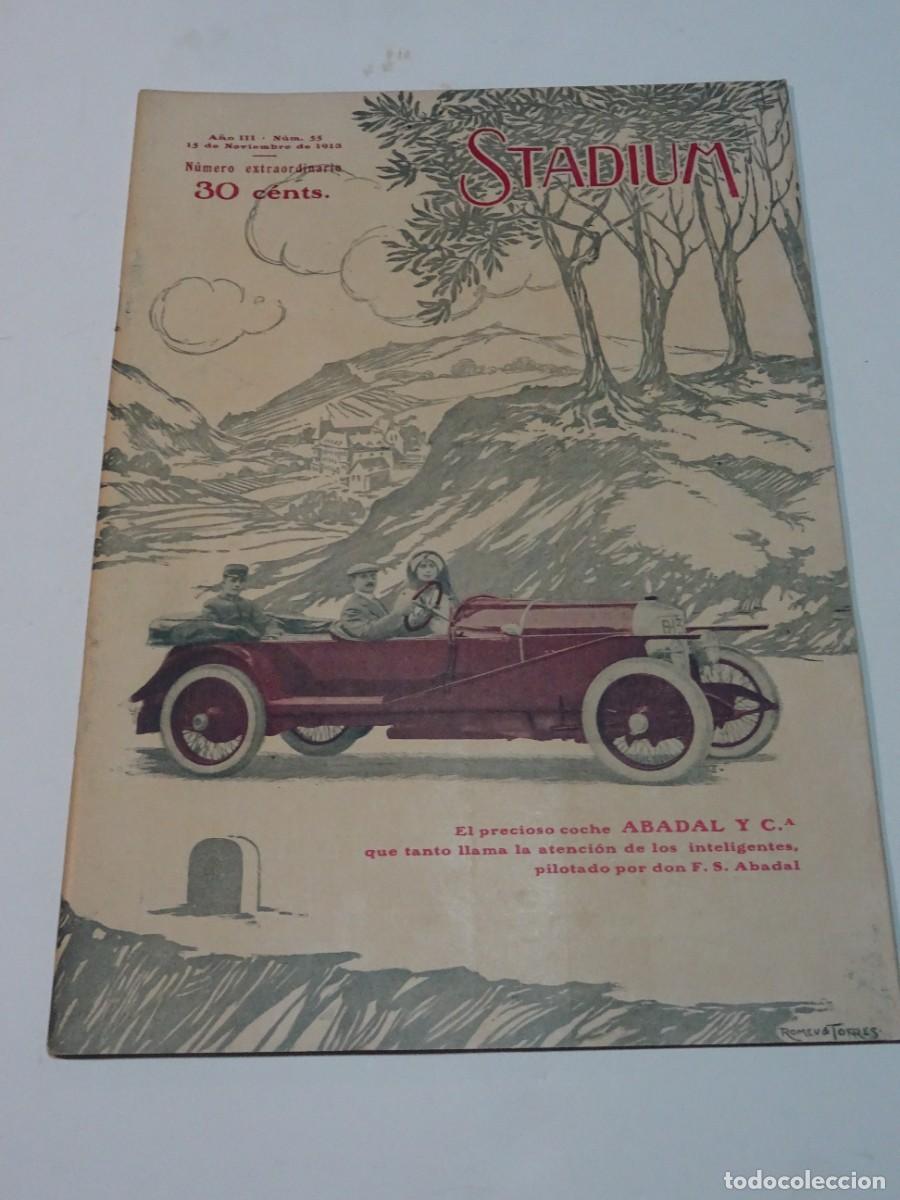 Coleccionismo deportivo: STADIUM A&Ntilde;O III N.55 NOVIEMBRE 1913 - FC BARCELONA - MADRID FC - XIV SAL&Oacute;N AUTOM&Oacute;VIL DE PARIS