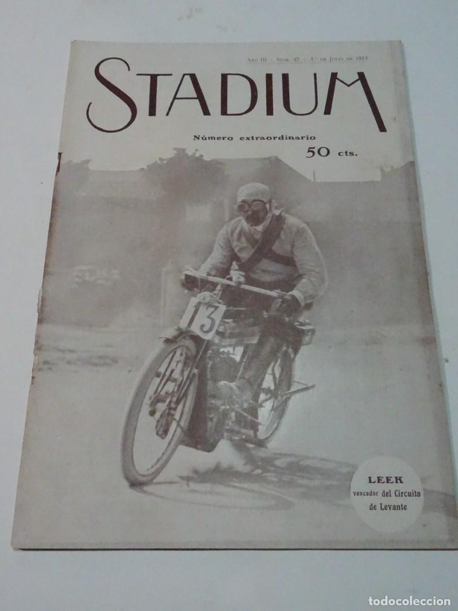 Coleccionismo deportivo: STADIUM A&Ntilde;O III N.47 JULIO 1913 - LEEK CIRCUITO DE LEVANTE - ZURICH CONTRA FC BARCELONA