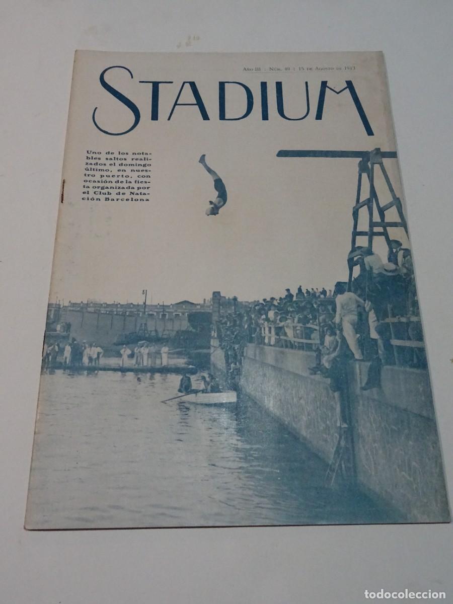 Sports collectibles: STADIUM A&Ntilde;O III N.49 AGOSTO 1913 - MOTOCICLETAS EN BILBAO - BOY-SCOUTS, COPA BARCELONA