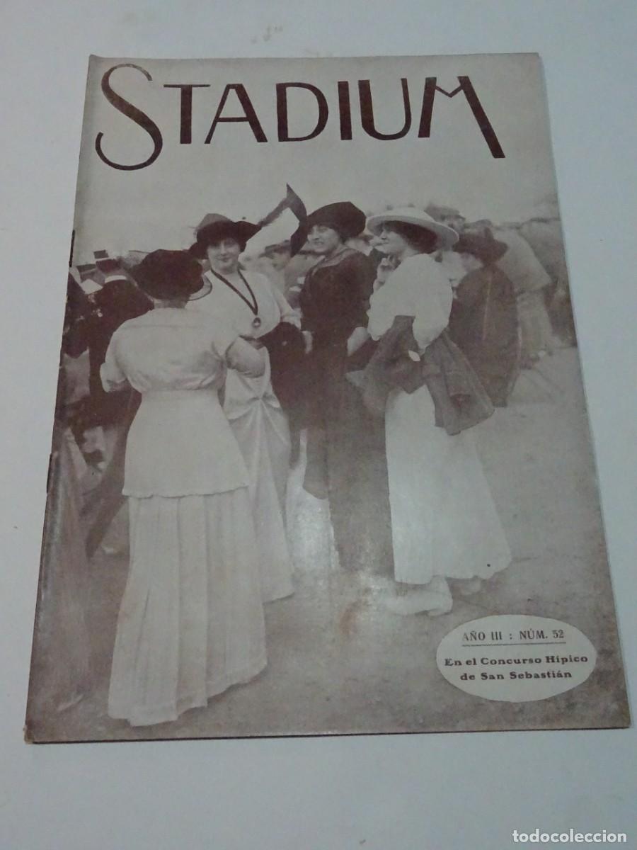 Sports collectibles: STADIUM A&Ntilde;O III N.52 SEPTIEMBRE 1913 - HIPICA SAN SEBASTIAN, NATACION CAMPEONATOS DE ESPA&Ntilde;A,