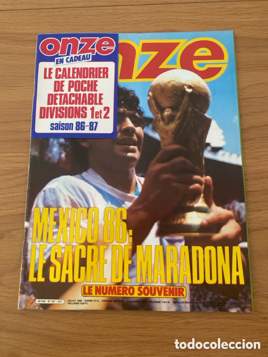 Coleccionismo deportivo: Revista f&uacute;tbol Onze 127 - Mexico 86 mundial - Maradona - Francia - Platini - World cup 1986