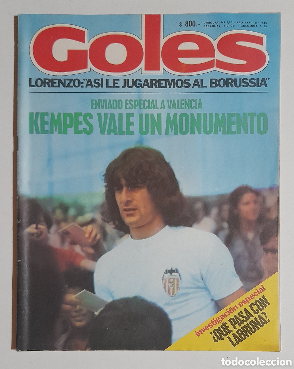 Sammelleidenschaft Sport: Revista goles 1543 argentina kempes en valencia a&ntilde;o 1978