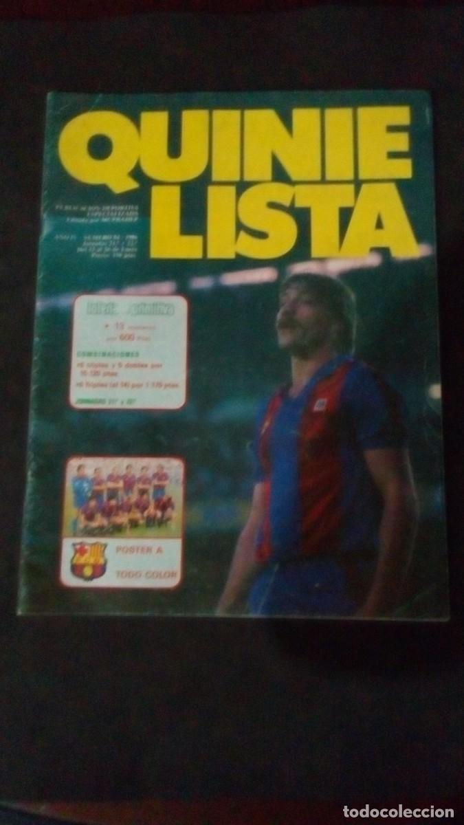 Collezionismo sportivo: 1.986 POSTER BARCELONA C.F. REVISTA QUINIELISTA N.&ordm; 84 FUTBOL
