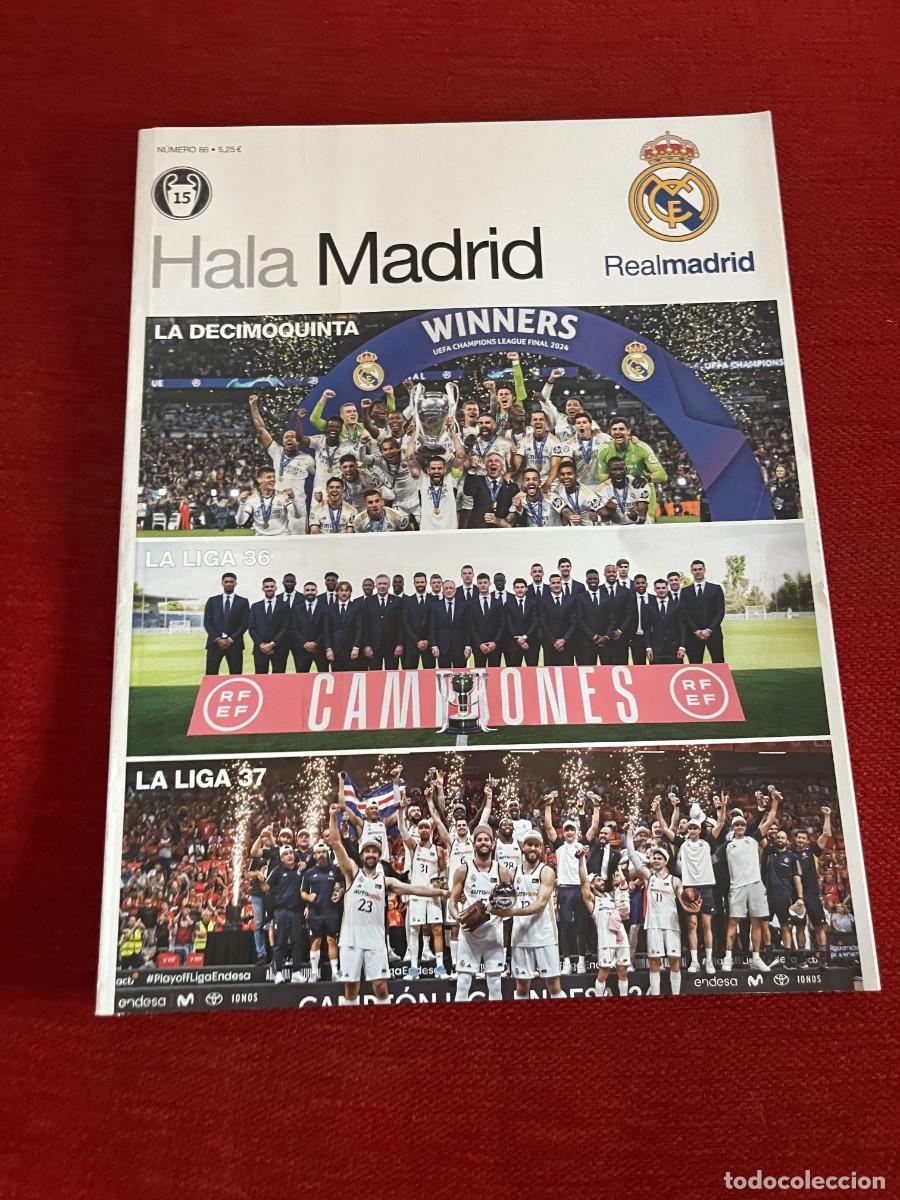 Sports collectibles: REVISTA OFICIAL REAL MADRID HALA MADRID # 86 CAMPEONES CHAMPIONS DECIMOQUINTA LIGA BALONCESTO 2024
