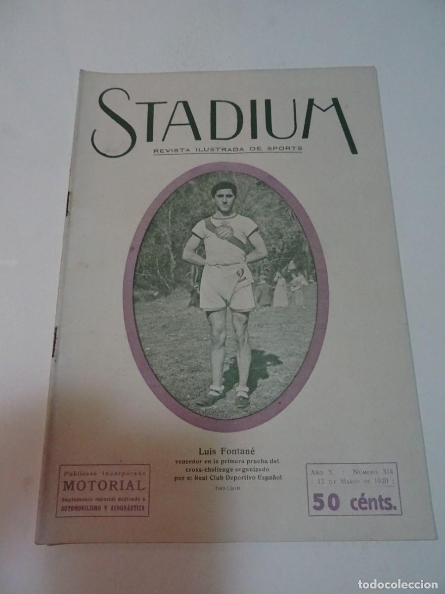 Coleccionismo deportivo: STADIUM A&Ntilde;O X N.314 MARZO 1920 - ATLETISMO RCD ESPA&Ntilde;OL LUIS FONTAN&Eacute;, HIDROAVIONE SAVOIA
