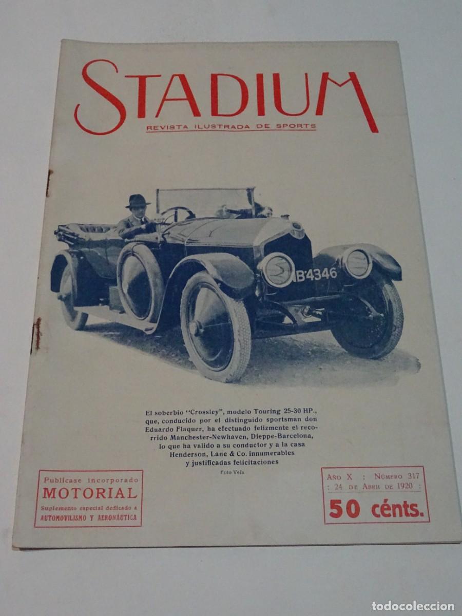 Coleccionismo deportivo: STADIUM A&Ntilde;O X N.317 ABRIL 1920 HISPANO SIUIZA EN GUADALAJARA, RUGBY SELECCI&Oacute;N FRANCESA