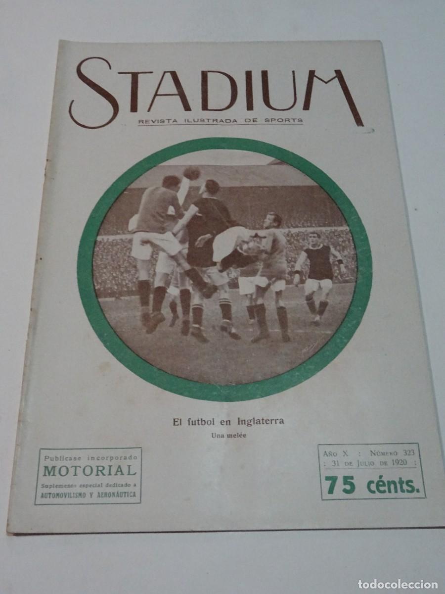 Coleccionismo deportivo: STADIUM A&Ntilde;O X N.323 JULIO 1920 VIII OLIMPIADA EN BARCELONA, TOUR DE FRANCE, AVIACI&Oacute;N