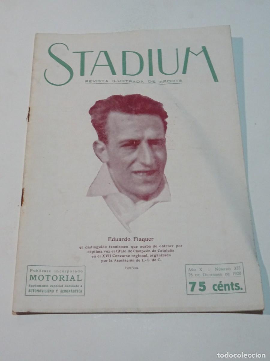 Coleccionismo deportivo: STADIUM A&Ntilde;O X N.333 DICIEMBRE 1920 TENISTA EDUARDO FLAQUER, AVIACI&Oacute;N ESPA&Ntilde;OLA, CUATRO VIENTOS