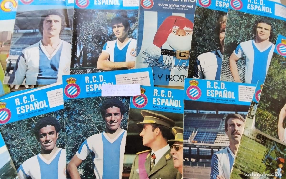 Sammelleidenschaft Sport: R.C.D. ESPA&Ntilde;OL LOTE DE 19 REVISTAS DE LOS A&Ntilde;OS 70 DESTACA LA DE LA PORTADA DE FRENCO Y JUAN CARLOS I