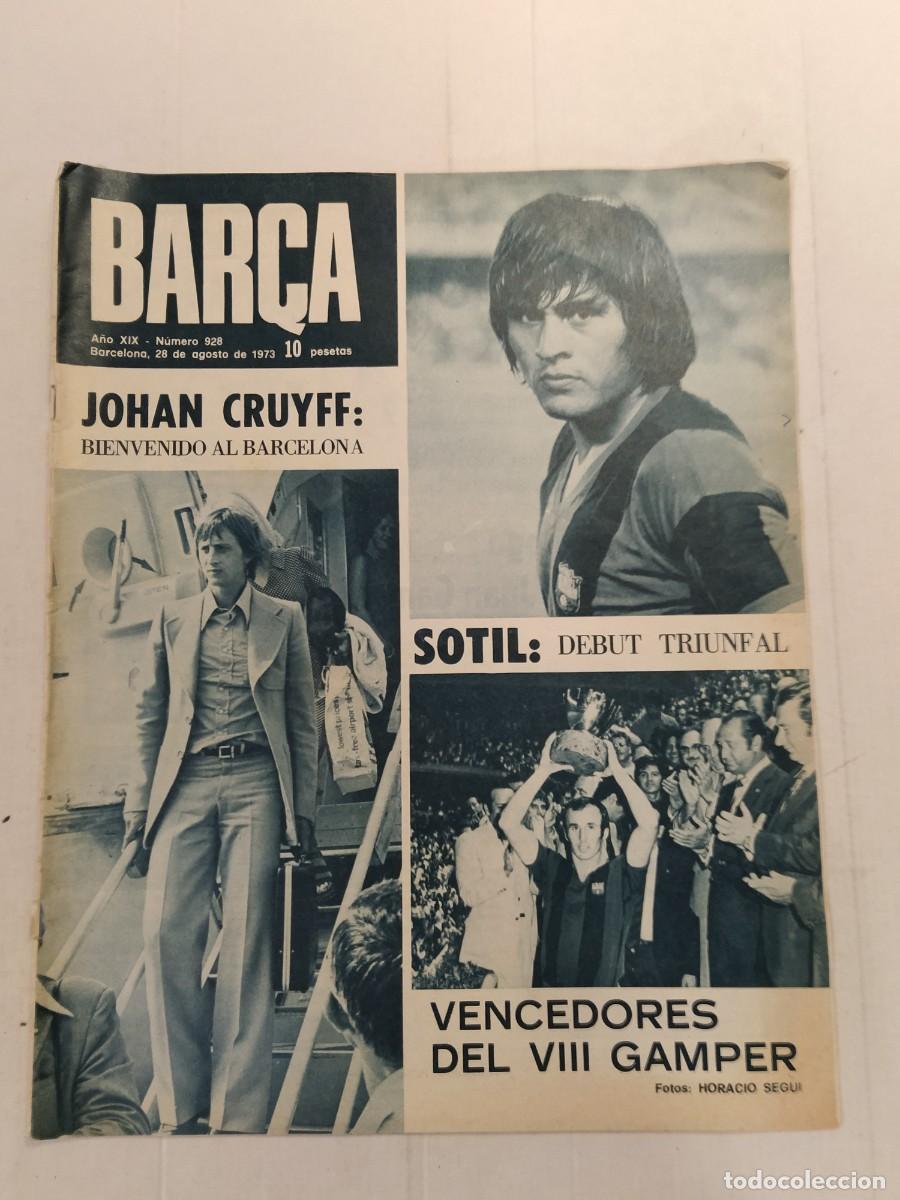 Collezionismo sportivo: BAR&Ccedil;A - JOHAN CRUYFF BIENVENIDO AL FC BARCELONA - SOTIL - A&Ntilde;O 1973 - REVISTA DE FUTBOL