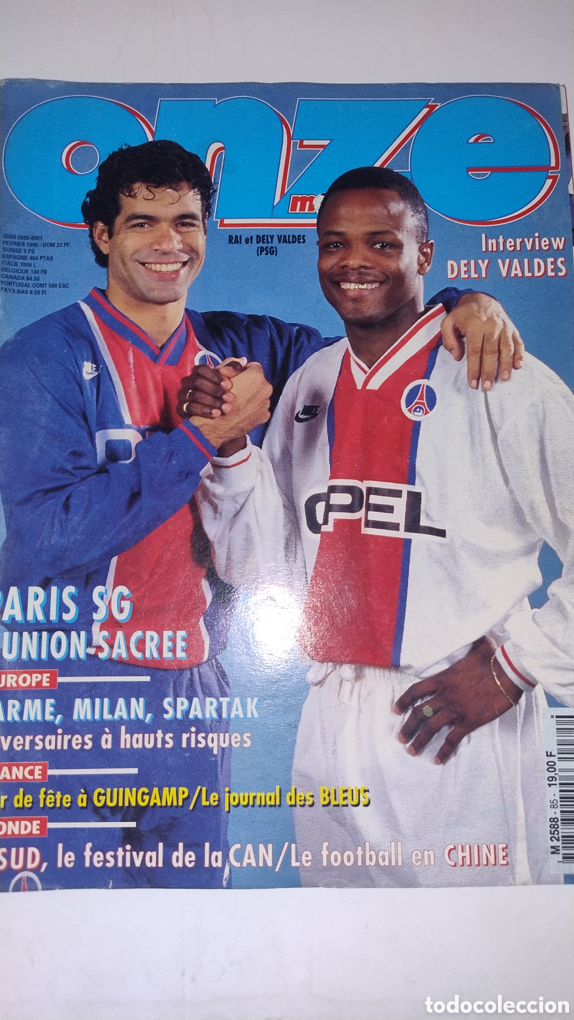 Sports collectibles: Revista Onze febrero 1996