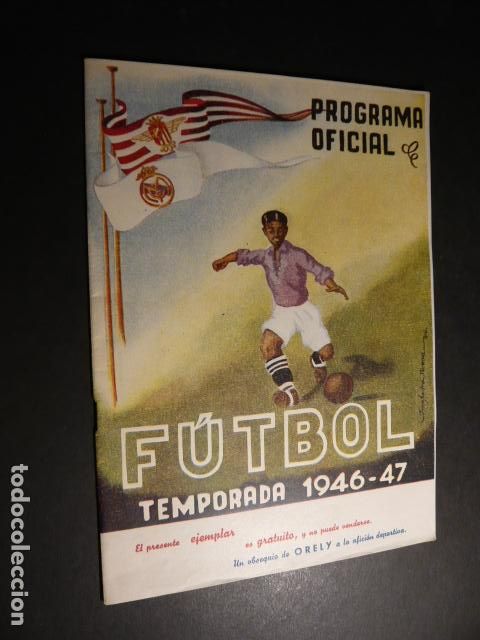 Sports collectibles: PROGRAMA OFICIAL DE FUTBOL TEMPORADA 1946 1947 REAL MADRID ATLETICO DE AVIACION