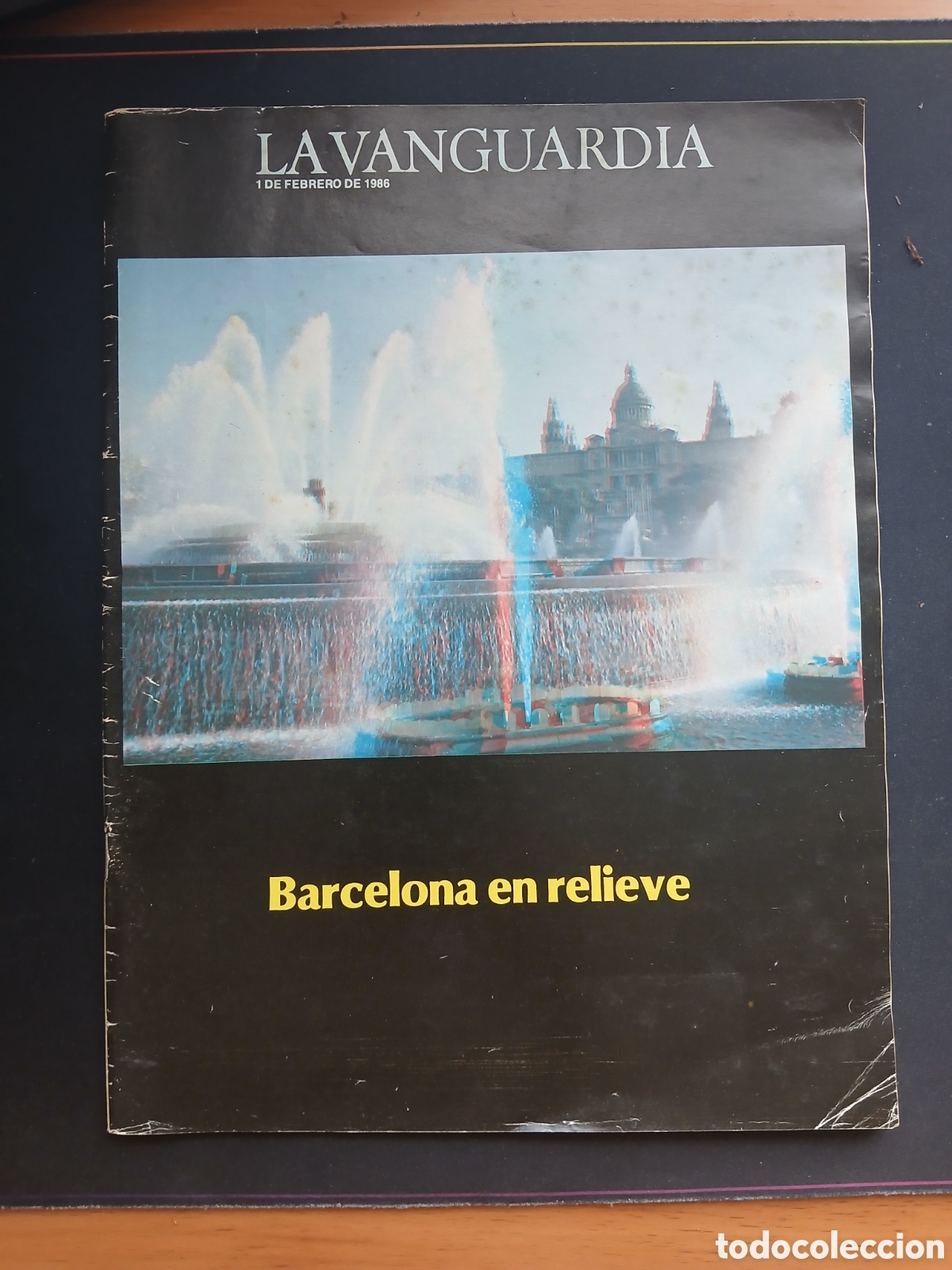 Colecionismo desportivo: ANTIG&Uuml;A REVISTA - LA VANGUARDIA - BARCELONA EN RELIEVE - FEBRERO 1986