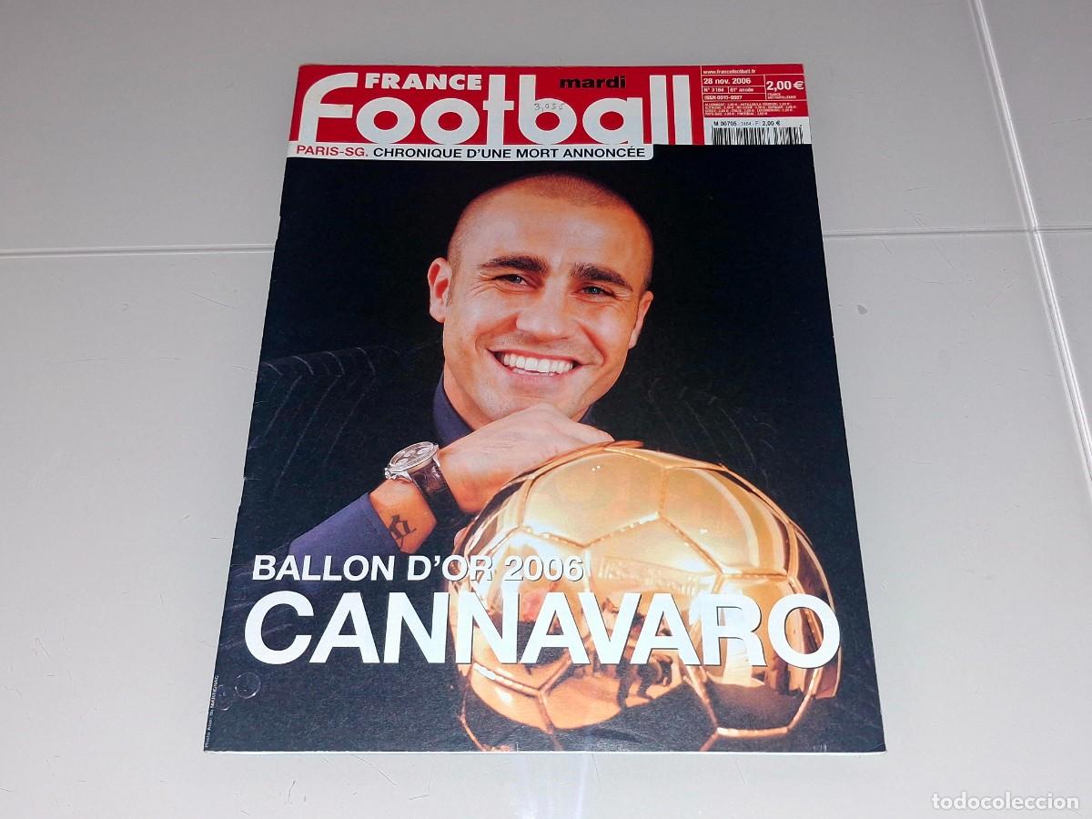 Coleccionismo deportivo: Cannavaro real madrid italia 2006 france football revista mundial champions don balon oro