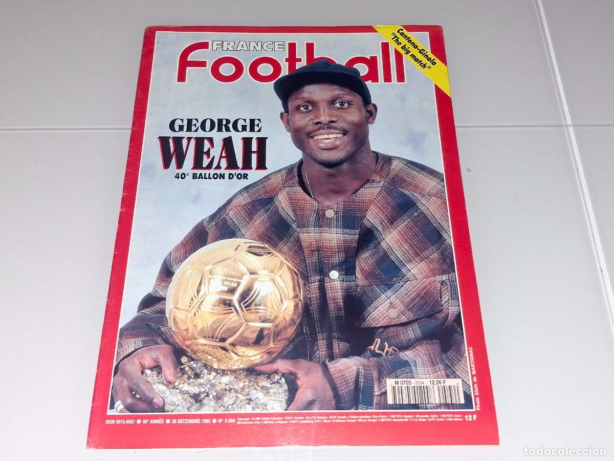 Coleccionismo deportivo: Weah milan italia 1995 france football revista mundial champions don balon oro