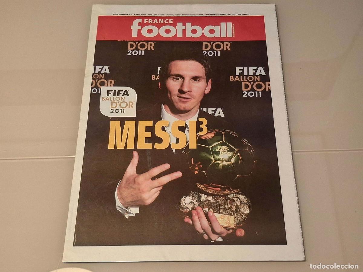 Coleccionismo deportivo: Periodico france football messi balon de oro 2011 fc barcelona champions mundial