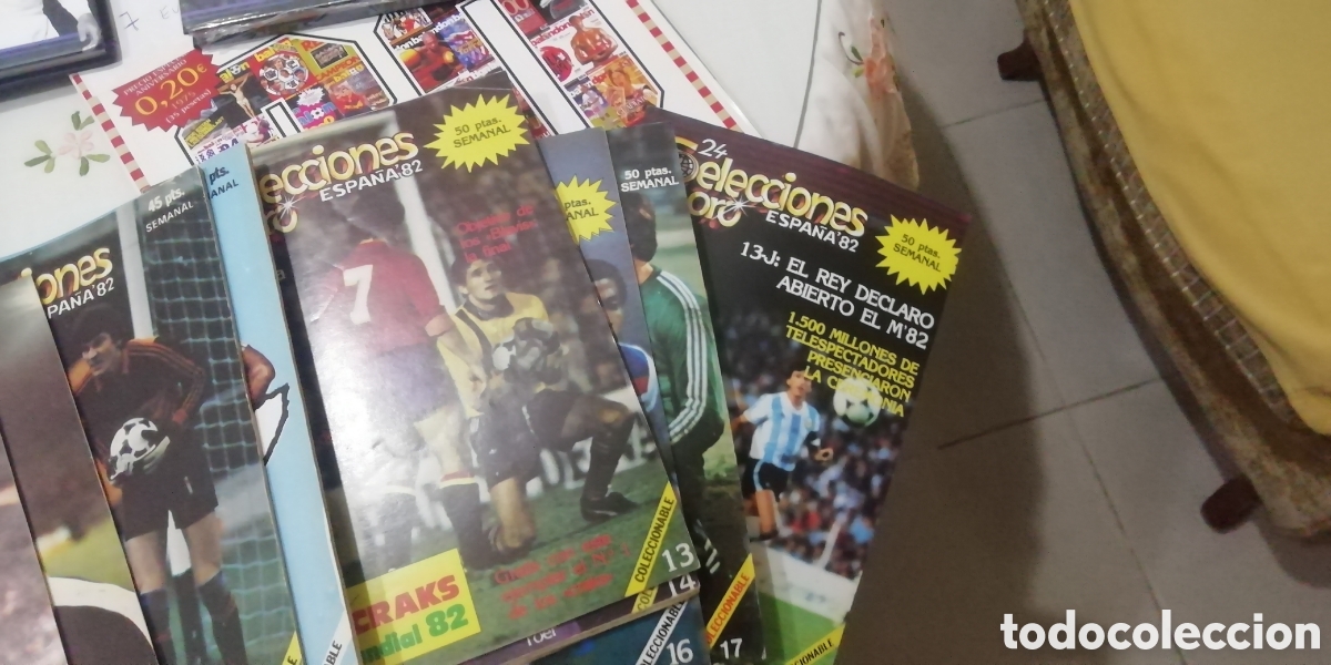 Coleccionismo deportivo: Selecciones oro mundial 1982. Lote X15