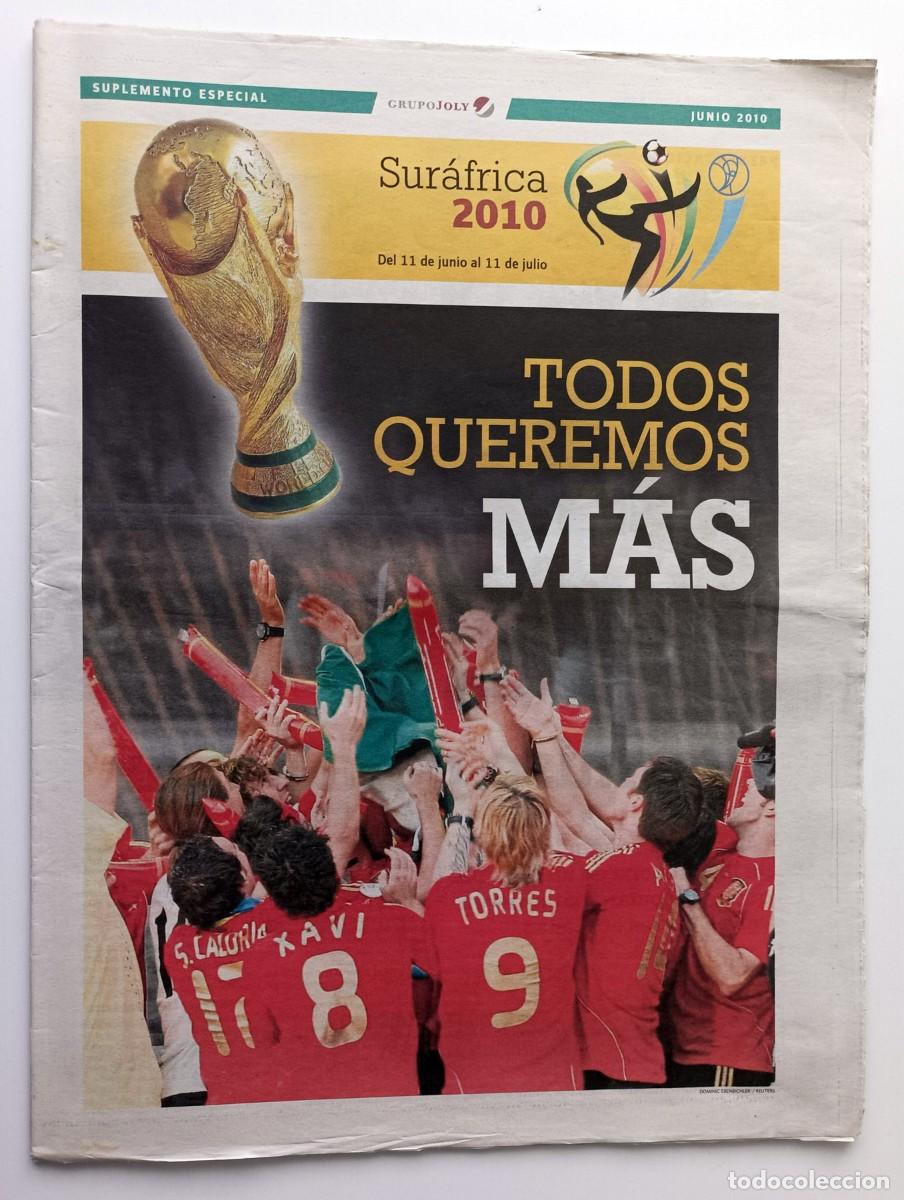 Collezionismo sportivo: SUPLEMENTO DIARIO DE C&Aacute;DIZ ESPECIAL MUNDIAL SUD&Aacute;FRICA 2010 - ESPA&Ntilde;A - LA ROJA