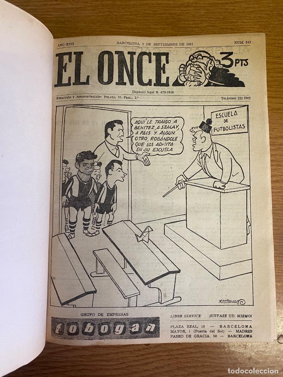Coleccionismo deportivo: REVISTA EL ONCE ENCUADERNADA - 1961 y 1962 - ver fotos
