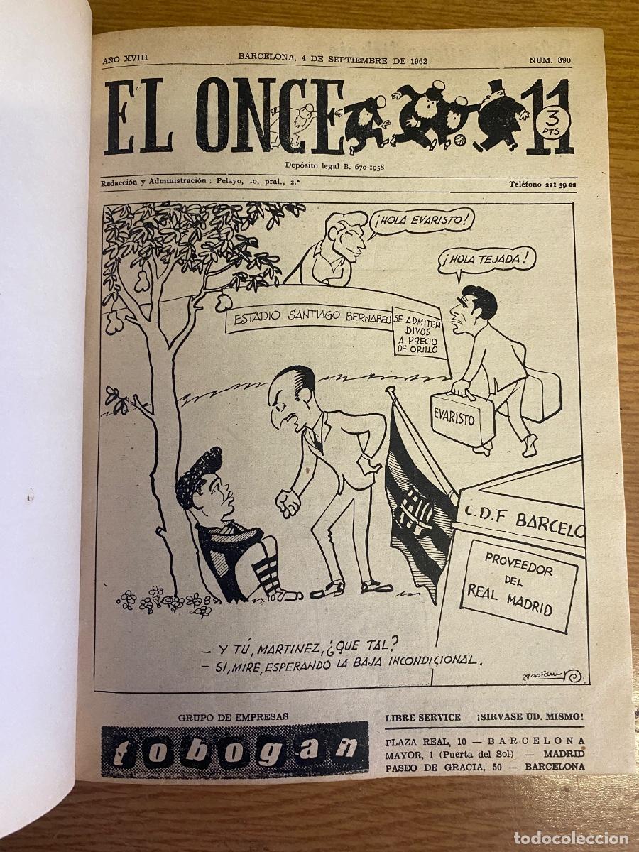 Coleccionismo deportivo: REVISTA EL ONCE ENCUADERNADA - 1962 y 1963 - ver fotos