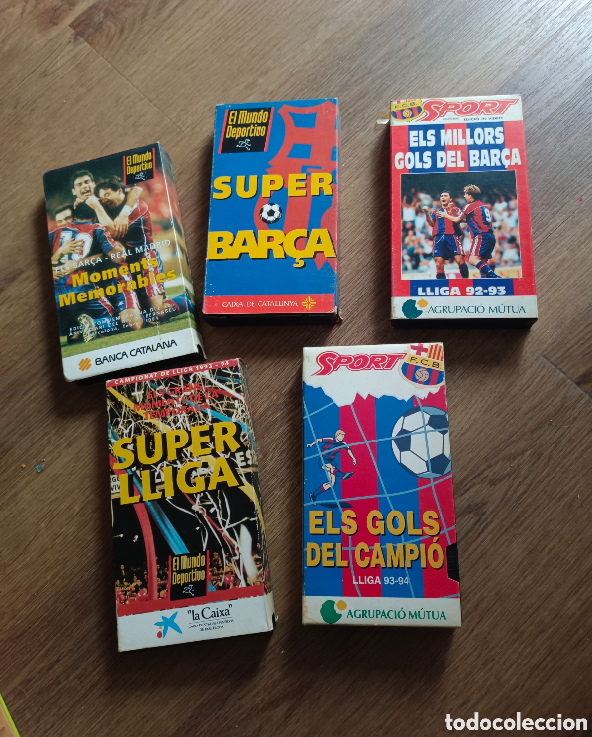 Coleccionismo deportivo: Lote 5 peliculas VHS bar&ccedil;a , FC. barcelona Sport