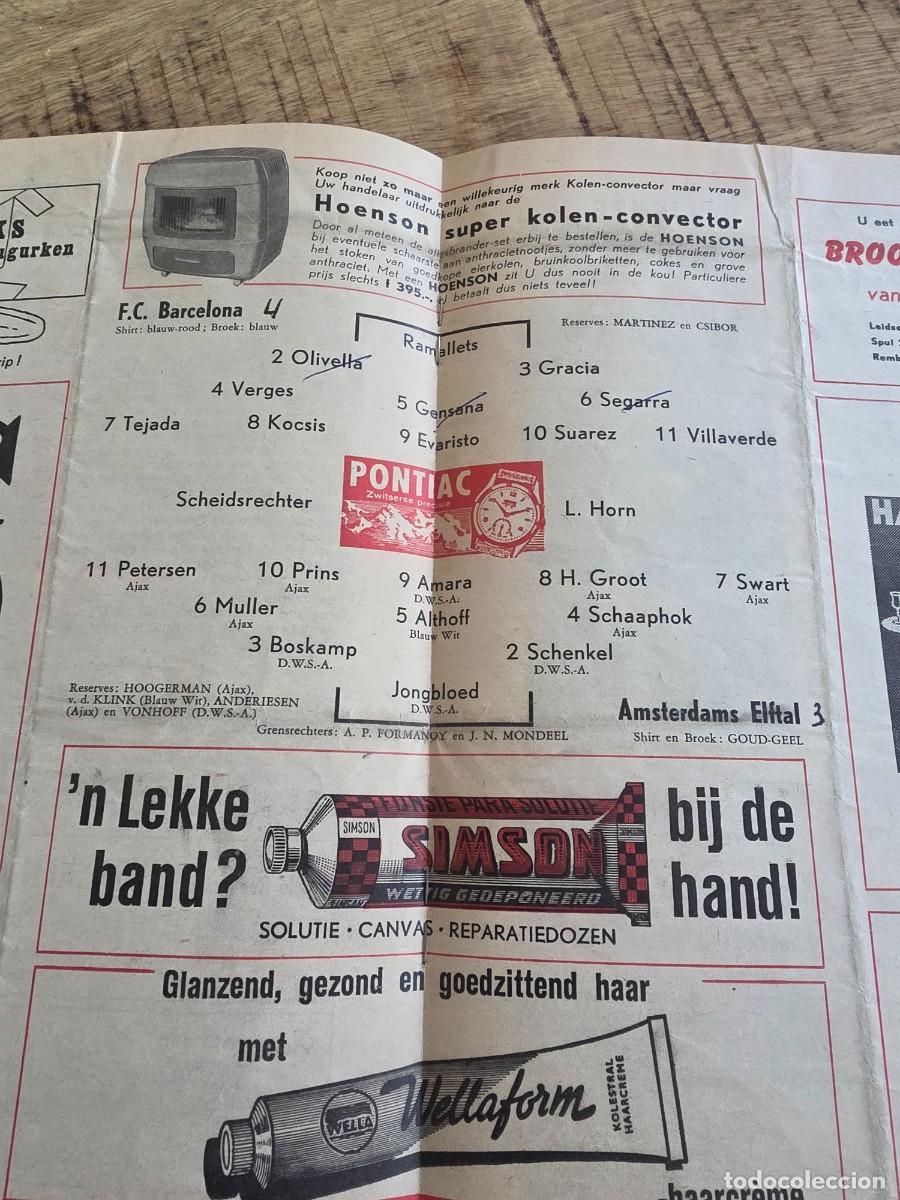 Coleccionismo deportivo: Rare Programme Amsterdam FC Barcelona 24/8/1960