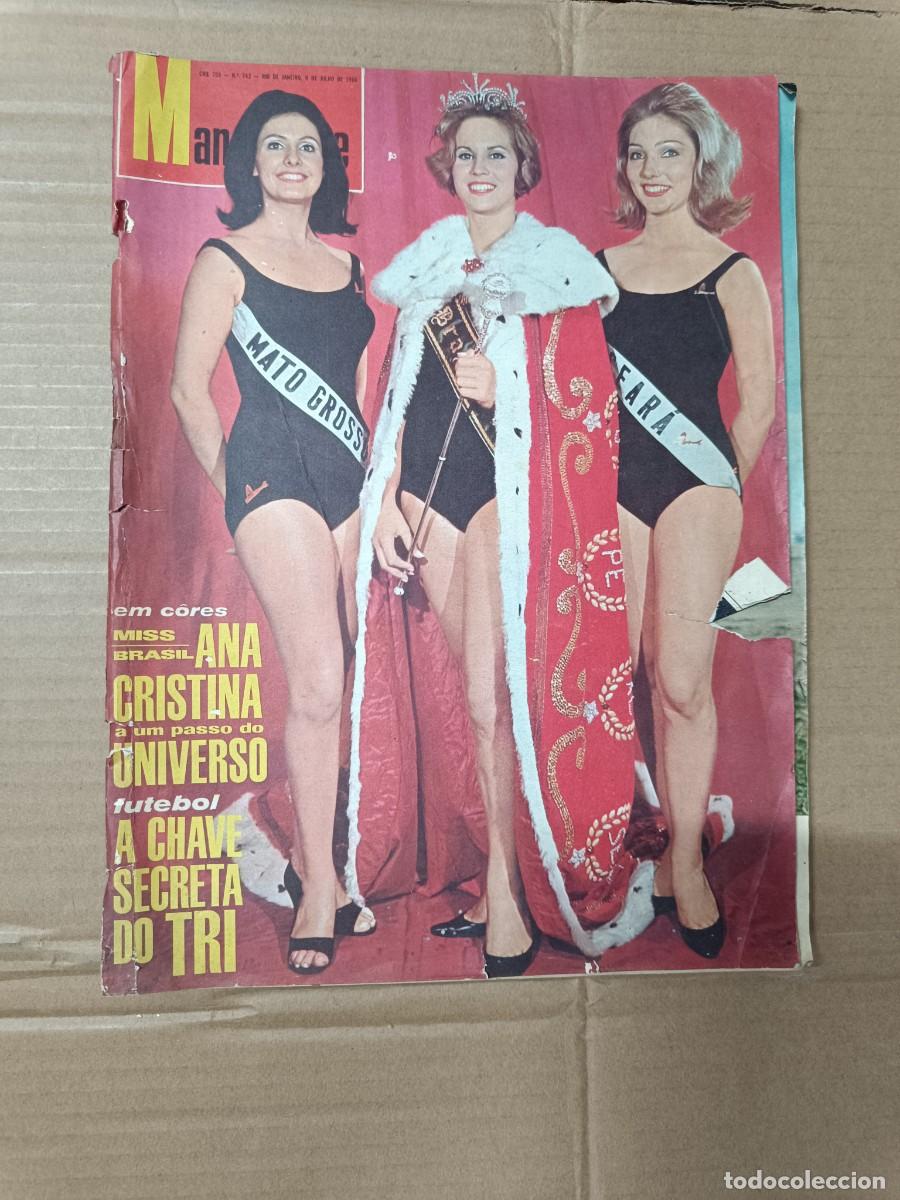 Sports collectibles: ANTIGUA REVISTA BRASILE&Ntilde;A MANCHETE, 1966, MISSES, CON POSTER SELECCION FUTBOL DE BRASIL CON PEL&Eacute; P4