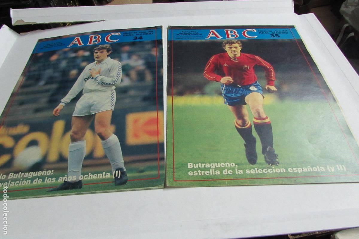 Coleccionismo deportivo: REVISTA ABC HISTORIA VIVA DEL REAL MADRID N&ordm; 34 Y N&ordm; 35 EMILIO BUTRAGUE&Ntilde;O